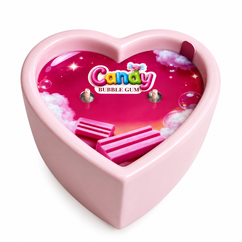Масажна свічка з ароматом жуйки Candy Bubble Gum у формі серця, 70 мл вид 2
