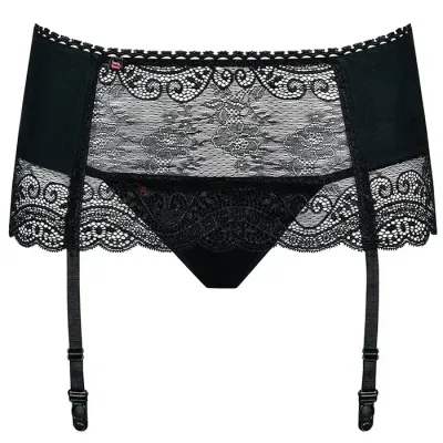 Пояс для панчіх стрінги Obsessive Miamor S / M чорний