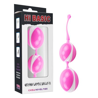 Вагинальные шарики Chisa Hi-Basic Geisha Lastic Double Balls II, розовый