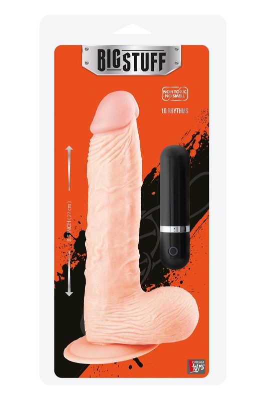 Вібромасажер BIGSTUFF 8.5 INCH, FLESH вид 3