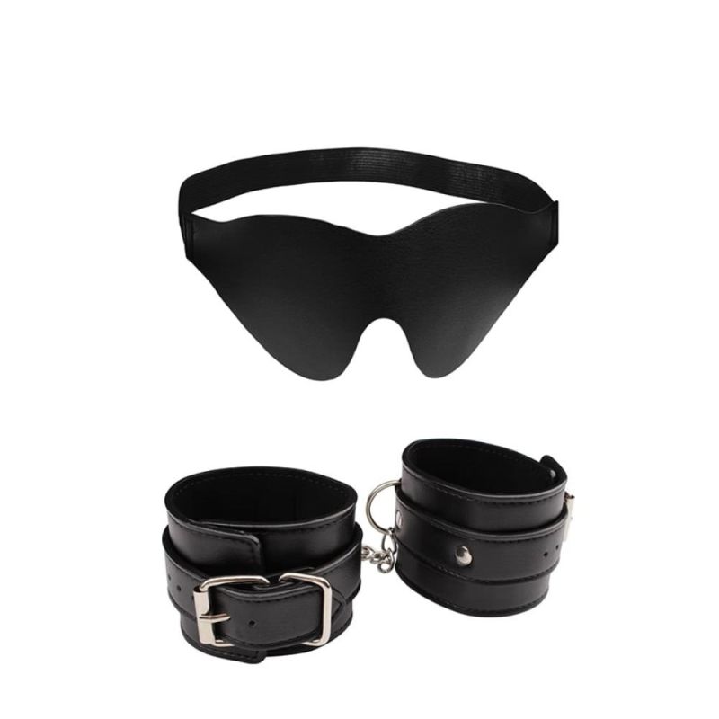 Набір для БДСМ маска та наручники Chisa Behave Luxury Fetish чорний вид 3