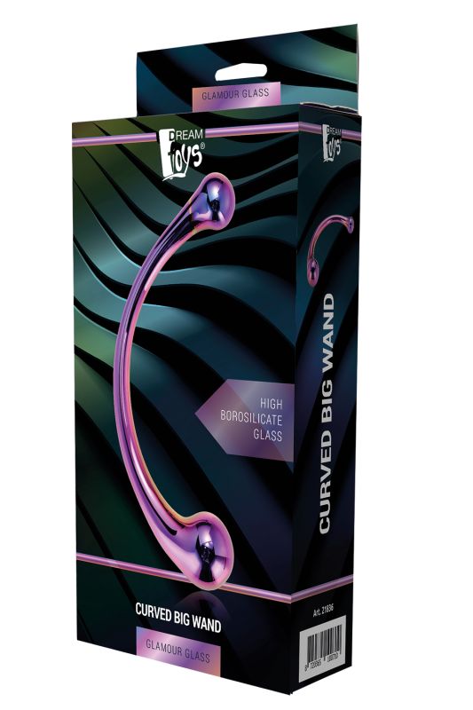 Вигнутий скляний фалоімітатор Dream Toys GLAMOUR GLASS CURVED BIG WAND вид 3