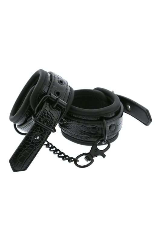 Наручники BLAZE LUXURY HANDCUFF CROCO BLACK вид 2
