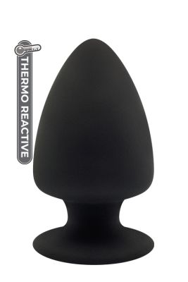 Термоактивная анальная пробка PREMIUM SILICONE PLUG L BLACK