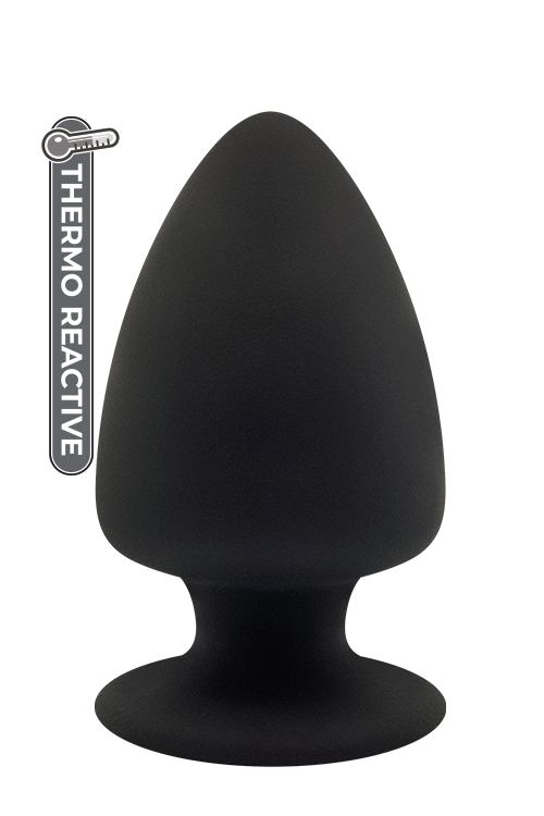 Термоактивна анальна пробка PREMIUM SILICONE PLUG L BLACK вид 2