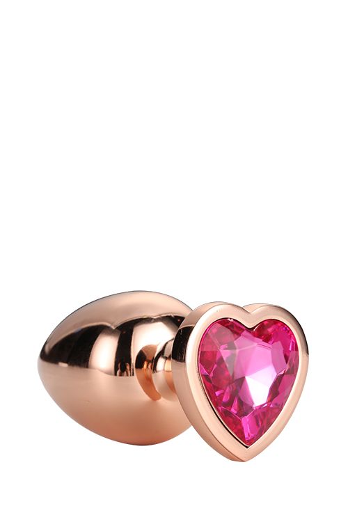Анальна пробка з серцем GLEAMING LOVE ROSE GOLD PLUG SMALL вид 5