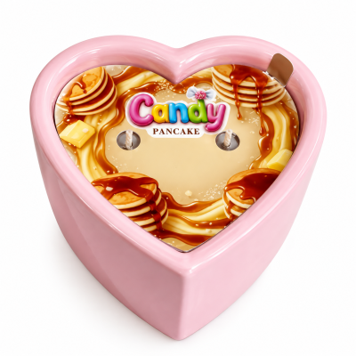 Масажна свічка з ароматом панкейка Candy Pancake у формі серця, 70 мл