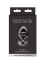 Анальная металлическая пробка M с черным камнем Butt Plug With Diamond Jewel Taboom
