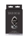 Анальная металлическая пробка M с черным камнем Butt Plug With Diamond Jewel Taboom вид 2