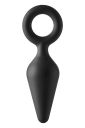Анальная черная пробка Dreamtoys FANTASSTIC с кольцом, Medium