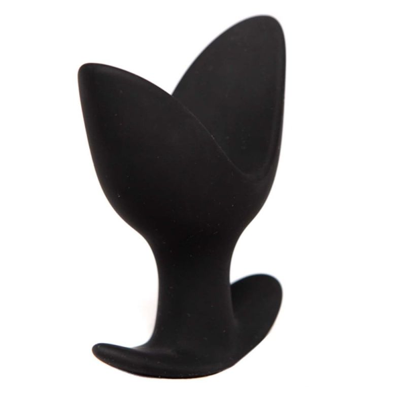 Анальна пробка Chisa Black Mont з пелюстками, ЛОТОС, чорний, L вид 3