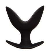 Анальная пробка Chisa Black Mont с лепестками, ЛОТОС, черный, L