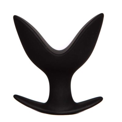 Анальная пробка Chisa Black Mont с лепестками, ЛОТОС, черный, L