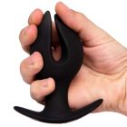 Анальная пробка Chisa Black Mont с лепестками, ЛОТОС, черный, L вид 4