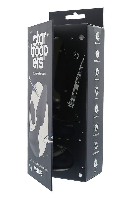 Анальна пробка DreamToys Startroopers Venus з дистанційним пультом керування, чорна вид 13