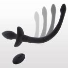 Анальна пробка Хвіст з вібрацією Taboom Puppy Wiggle Tail, з пультом, силіконова, чорний вид 5