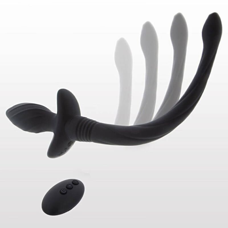 Анальна пробка Хвіст з вібрацією Taboom Puppy Wiggle Tail, з пультом, силіконова, чорний вид 5