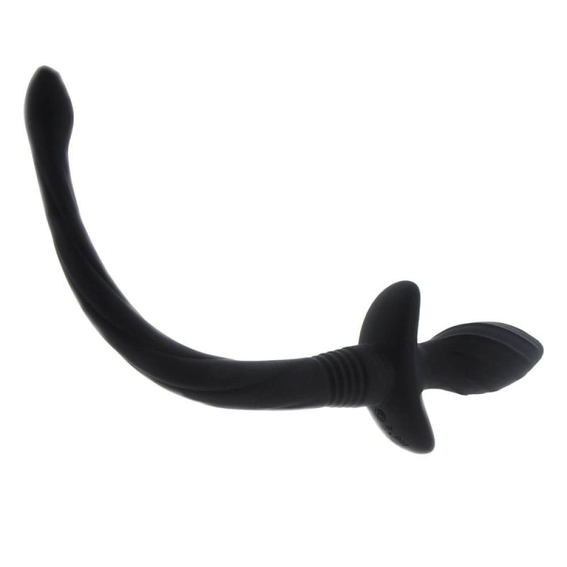 Анальна пробка Хвіст з вібрацією Taboom Puppy Wiggle Tail, з пультом, силіконова, чорний вид 6