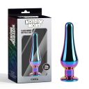 Анальна пробка класична різнокольорова CHISA MATRIX MONT з різнокольоровим каменем, 11.2 см, 3.5 см