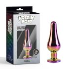 Анальная пробка классическая разноцветная CHISA MATRIX MONT с разноцветным камнем, 9.5 см, 3.2 см вид 2