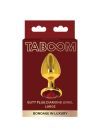 Анальна пробка металева золотиста L Butt Plug With Diamond Jewel Taboom вид 2