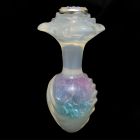 Анальна пробка ребриста UNIVIBE з каменем, силіконова, райдужна, 9 х 4.2 см вид 12