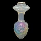 Анальная пробка ребристая UNIVIBE с камнем, силиконовая, радужная, 9 х 4.2 см вид 11