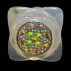 Анальна пробка ребриста UNIVIBE з каменем, силіконова, райдужна, 9 х 4.2 см вид 16