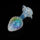 Анальна пробка ребриста UNIVIBE з каменем, силіконова, різнокольорова, 9.3 х 4 см вид 8