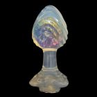 Анальная пробка ребристая UNIVIBE с камнем, силиконовая, разноцветная, 9.3 х 4 см вид 15