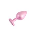 Анальна пробка рожева CHISA MATRIX MONT з перламутром та рожевим каменем у формі серця, розмір M вид 4