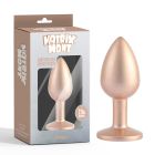 Анальна пробка золото рожеве CHISA MATRIX MONT з перламутром і білим каменем, розмір M вид 2