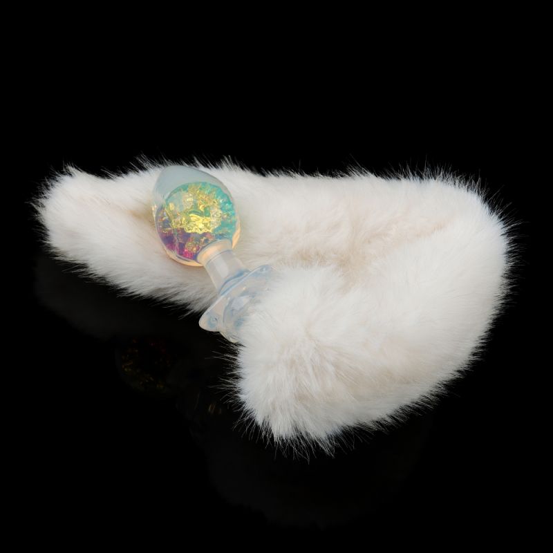 Анальная пробка с боковым рельефом UNIVIBE, силиконовая с камнем, 9.3 х 4 см вид 11