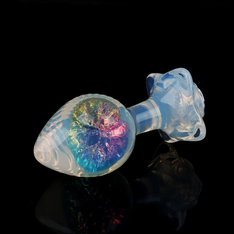 Анальная пробка с боковым рельефом UNIVIBE, силиконовая с камнем, 9.3 х 4 см вид 7