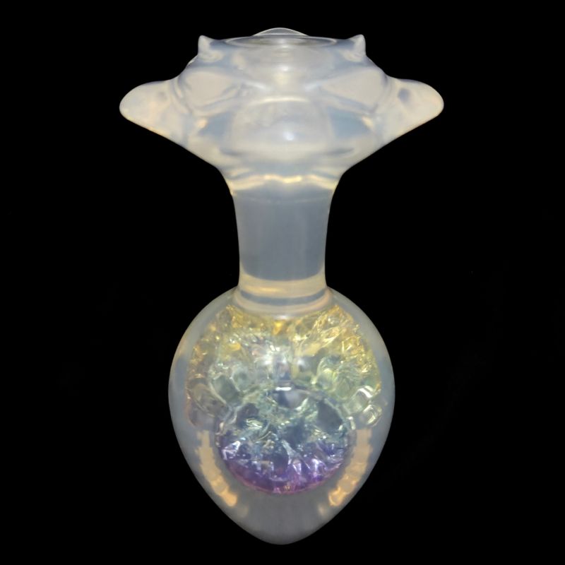 Анальна пробка з бічним рельєфом UNIVIBE, силіконова з каменем, 9.3 х 4 см вид 16