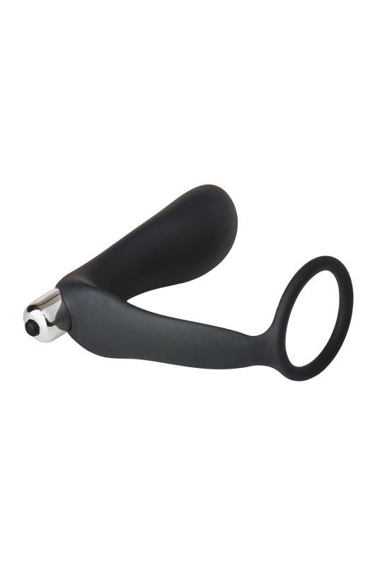 Анальная пробка с эрекционным кольцом FANTASSTIC VIBRATING ANAL PLUG WITH COCKRING BLACK вид 5