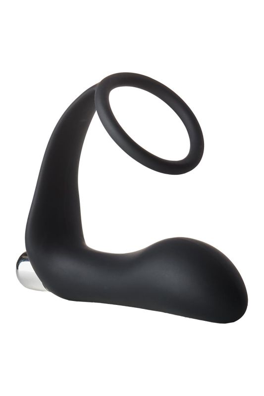 Анальная пробка с эрекционным кольцом FANTASSTIC VIBRATING ANAL PLUG WITH COCKRING BLACK вид 2