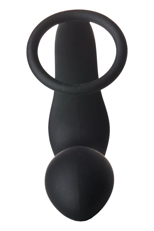 Анальная пробка с эрекционным кольцом FANTASSTIC VIBRATING ANAL PLUG WITH COCKRING BLACK вид 4