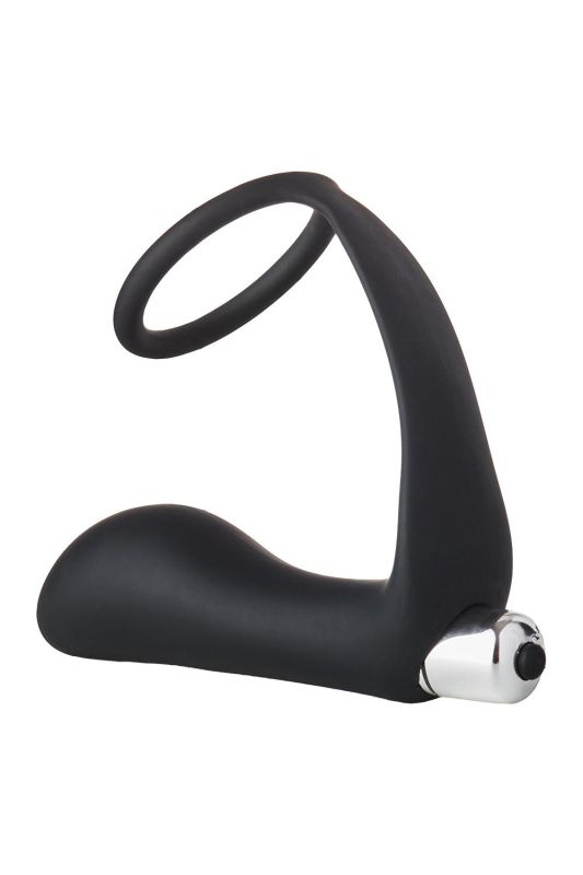 Анальная пробка с эрекционным кольцом FANTASSTIC VIBRATING ANAL PLUG WITH COCKRING BLACK вид 6