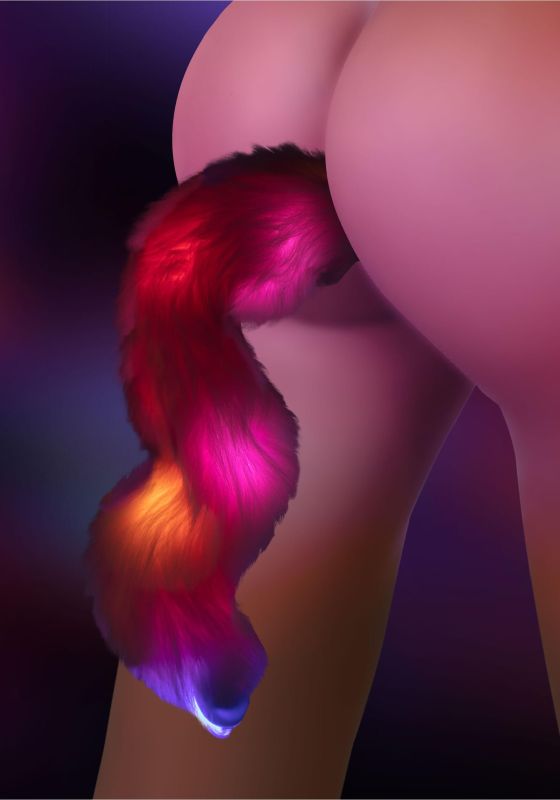 Анальная пробка с хвостом и подсветкой Taboom Unicorn Tail & Buttplug LED вид 3