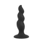 Анальна пробка із хвилястою поверхнею Chisa Black Mont чорна, 4.8 см вид 3