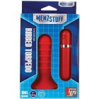Анальна пробка з вібрацією Dream Toys Menzstuff Ribbed Torpedo, червона вид 3