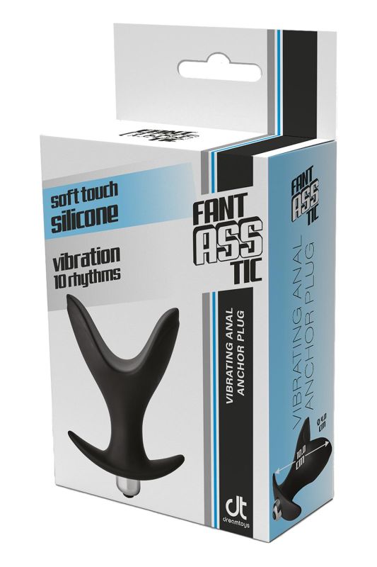Анальна пробка з вібрацією FANTASSTIC VIBRATING ANAL ANCHOR PLUG BLACK вид 3