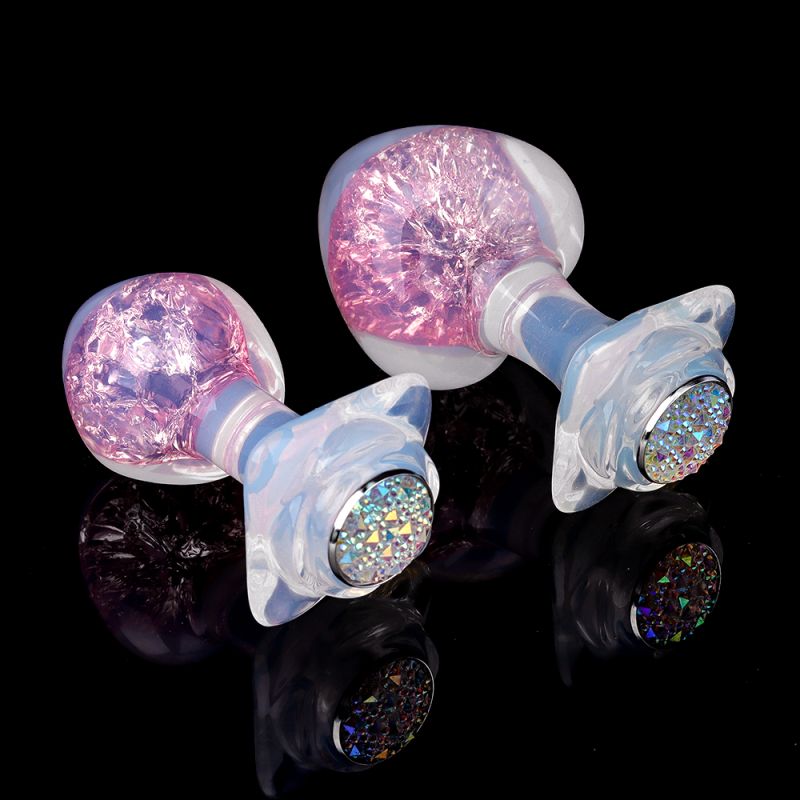 Анальная пробка сердце UNIVIBE, силиконовая с камнем, розовая, 7.8 х 2.8 см вид 13