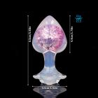 Анальна пробка серце UNIVIBE, силіконова з каменем, рожева, 7.8 х 2.8 см вид 15