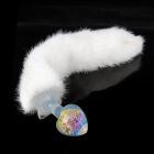 Анальная пробка сердце UNIVIBE, силиконовая с камнем, зелёная вид 12