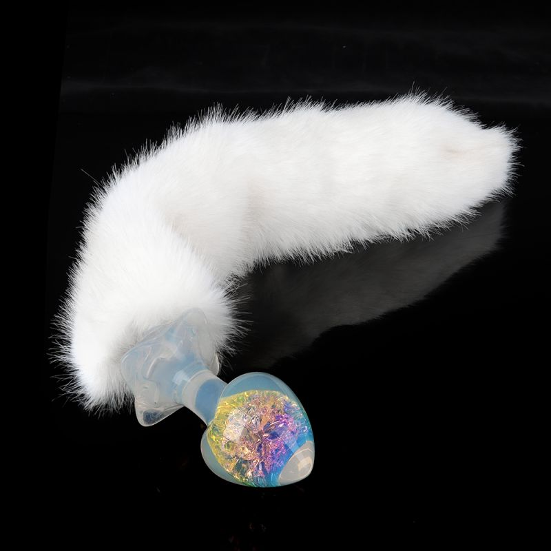 Анальна пробка серця UNIVIBE, силіконова з каменем, зелена, 7.8 х 2.8 см вид 12