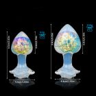 Анальна пробка серця UNIVIBE, силіконова з каменем, зелена, 7.8 х 2.8 см вид 17