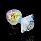 Анальна пробка серця UNIVIBE, силіконова з каменем, зелена, 7.8 х 2.8 см вид 4