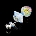 Анальна пробка серця UNIVIBE, силіконова з каменем, зелена, 7.8 х 2.8 см вид 11